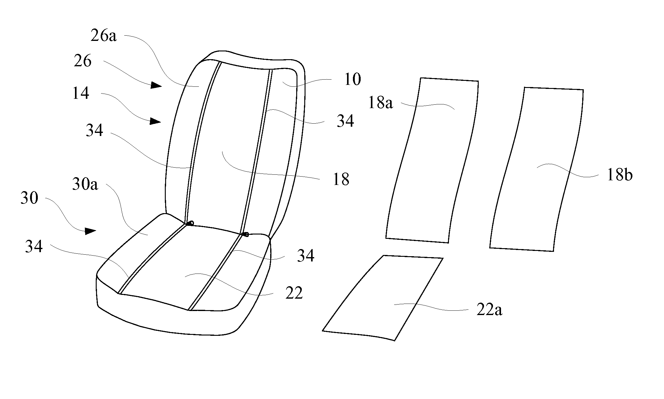 Vehicle seat covers with interchangeable panels