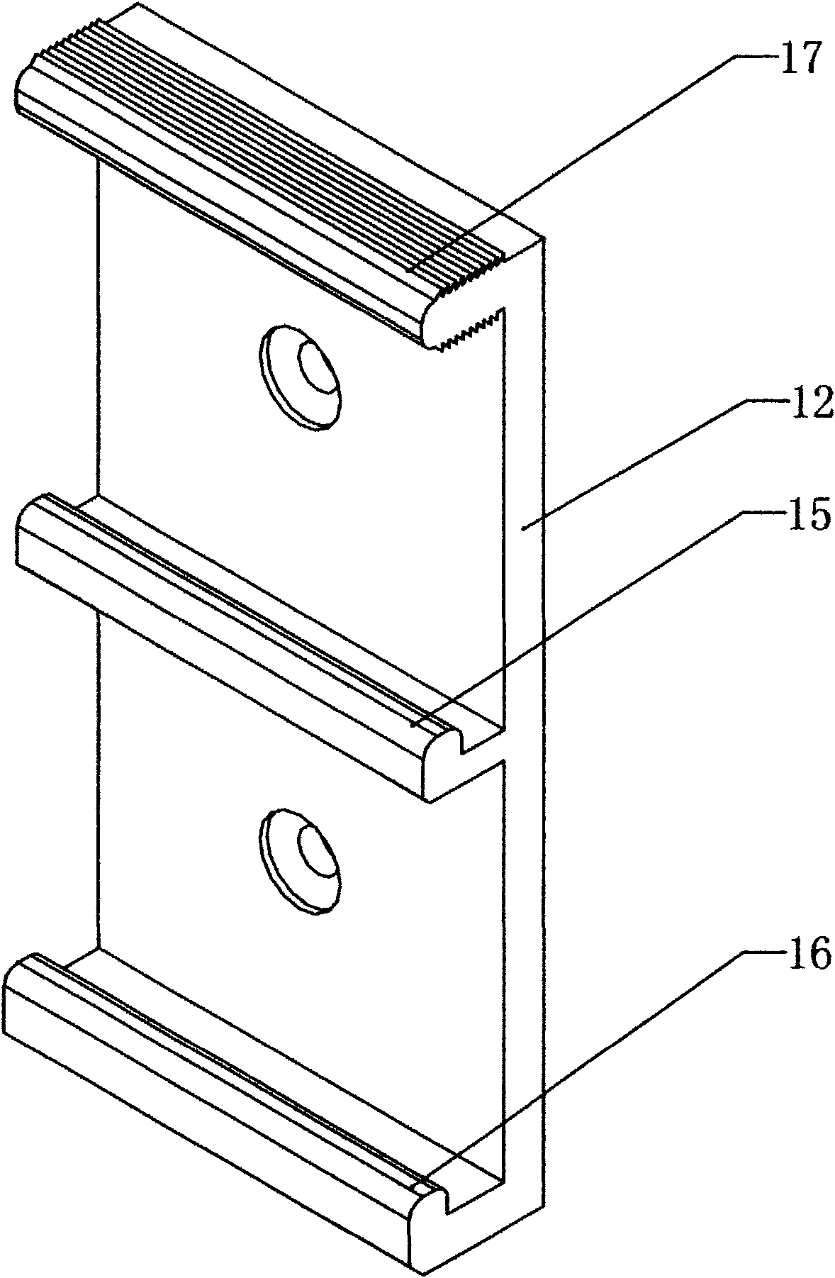 Novel split type detachable skirting line and component thereof