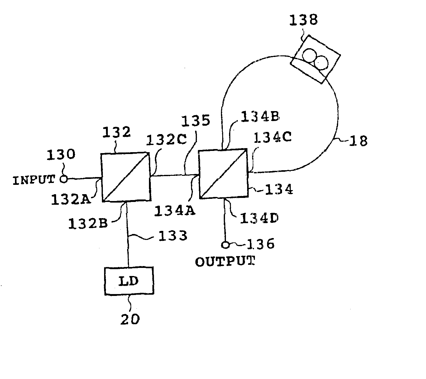 Optical fiber communication system using optical phase conjugation as well as apparatus applicable to the system and method of producing the same