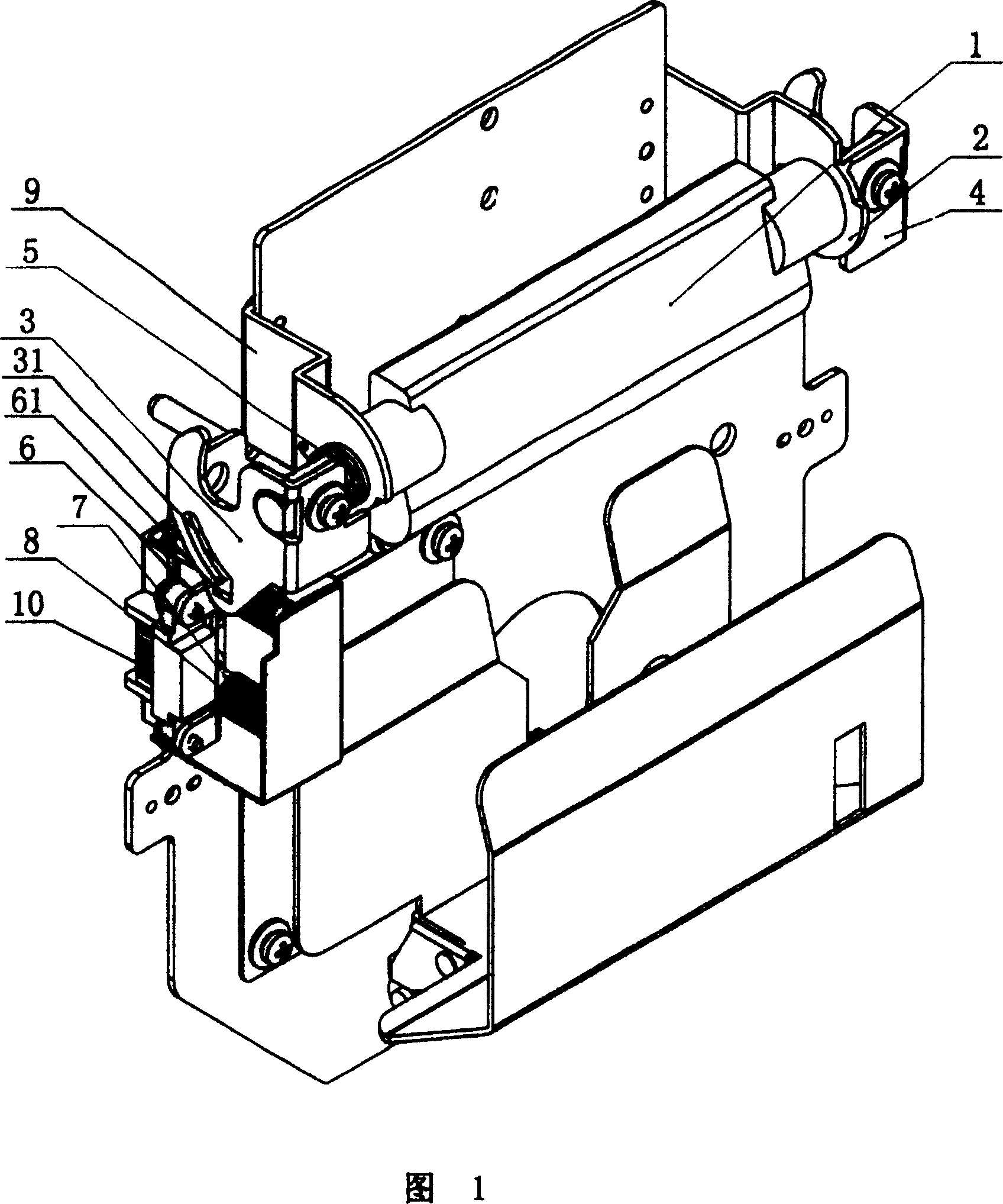 Linkwork of quick press roller handle and plug