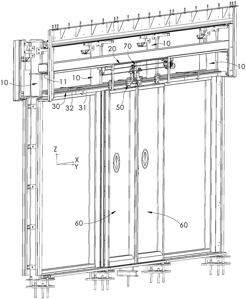 Door-motor system of shielding door