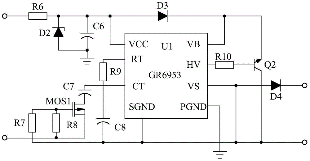Alternating-current signal amplification type gate drive system based on half-bridge controlled drive circuit