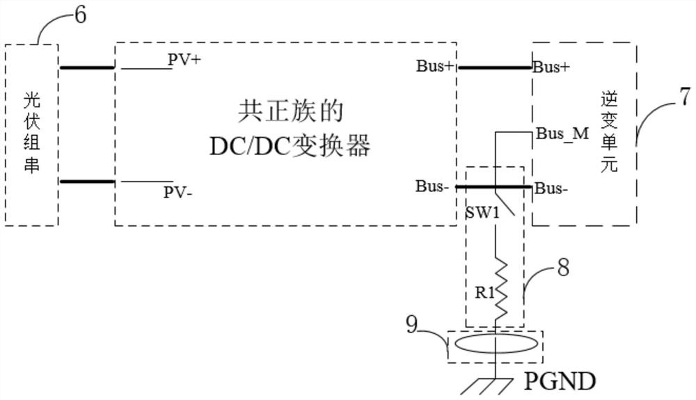 Common positive electrode DC/DC converter and photovoltaic inverter system formed by common positive electrode groups of common anode DC/DC converter