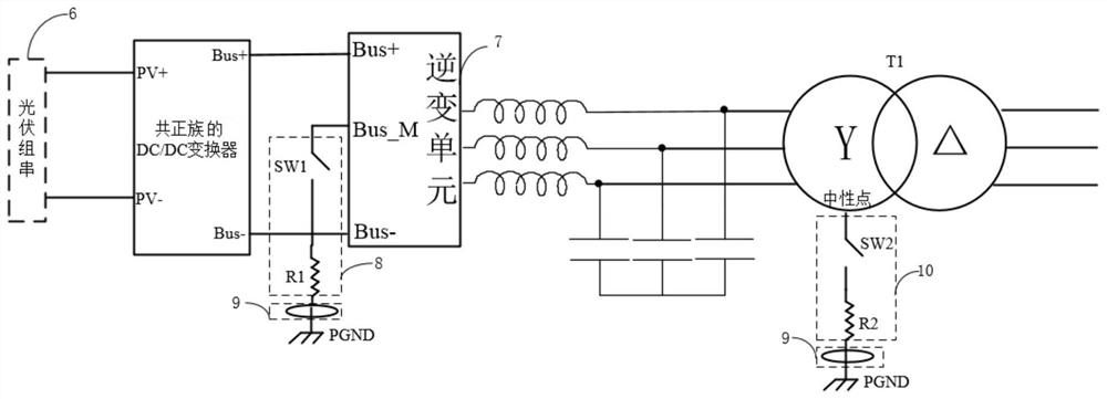 Common positive electrode DC/DC converter and photovoltaic inverter system formed by common positive electrode groups of common anode DC/DC converter