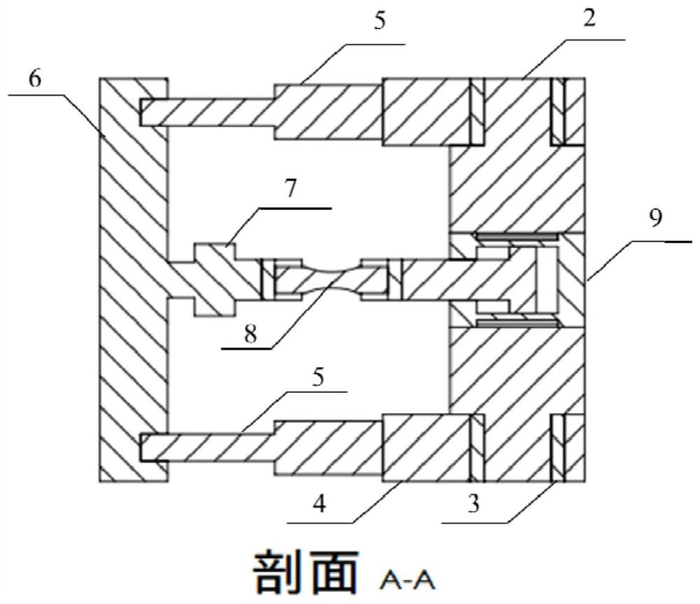 A composite fatigue test device for axial and vibration high and low cycles