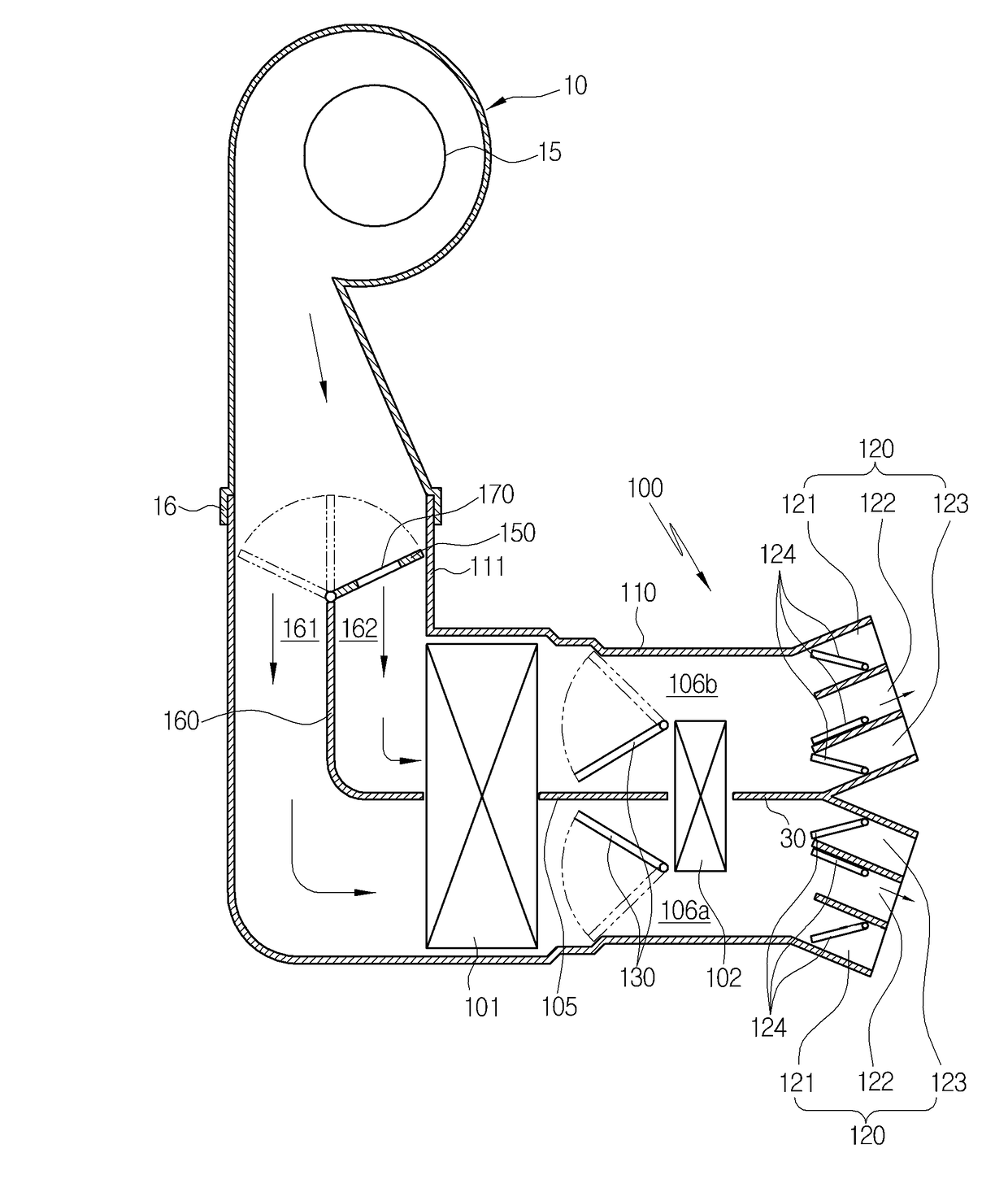 Dual zone type air conditioner for vehicle