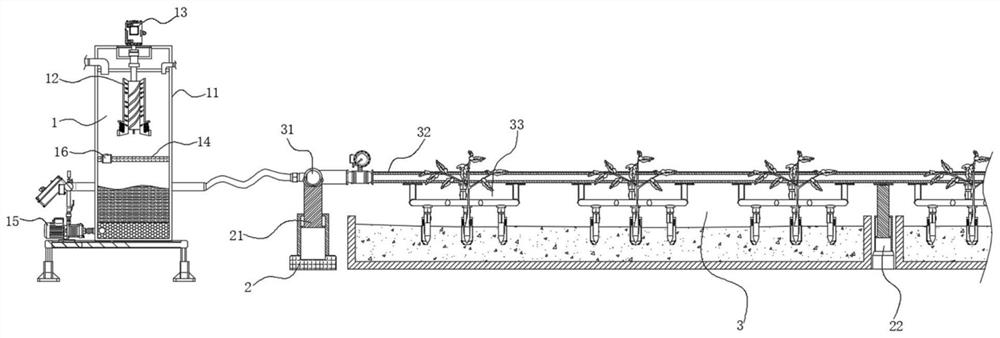 A precise hole-applying device for tomato yellow sand soilless cultivation with integrated water and fertilizer