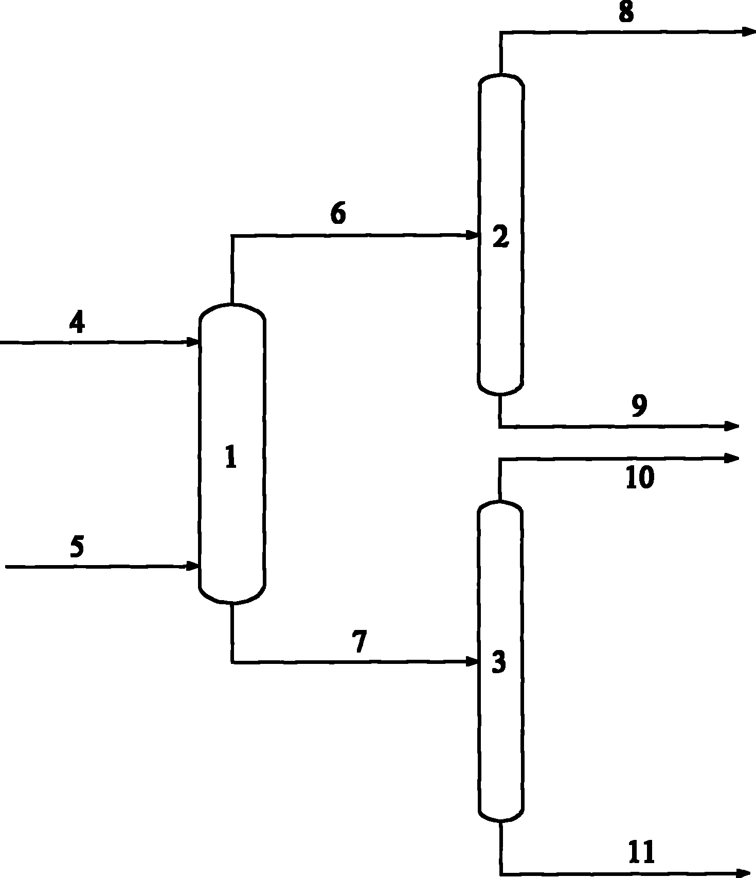 Separation method for glycol, propylene glycol and butylene glycol