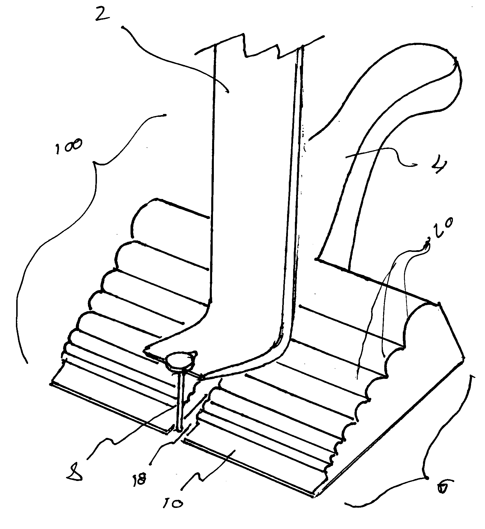 Displaced force backing wedge