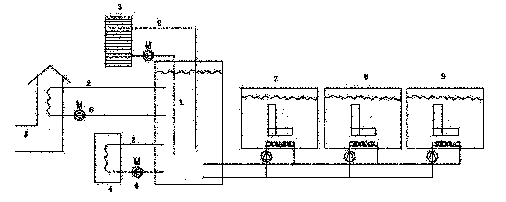 Thermal storage water heating system and heating mode