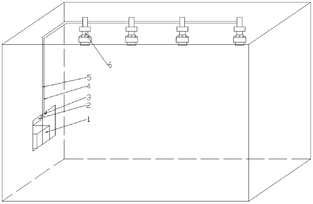 Indoor spraying system capable of supplementing atomizing liquid