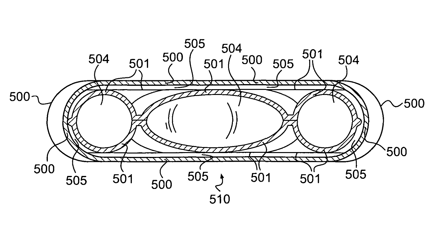 Devices with faraday cages and internal flexibility sipes