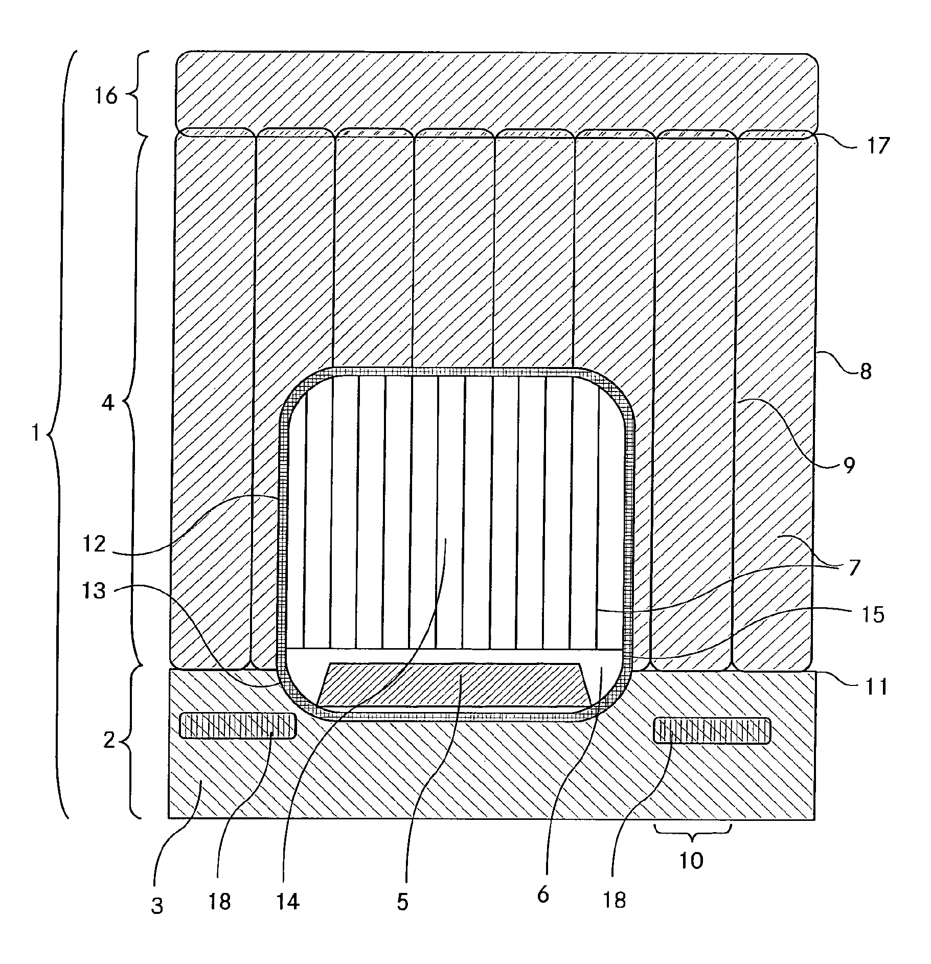 Structure having an air chamber