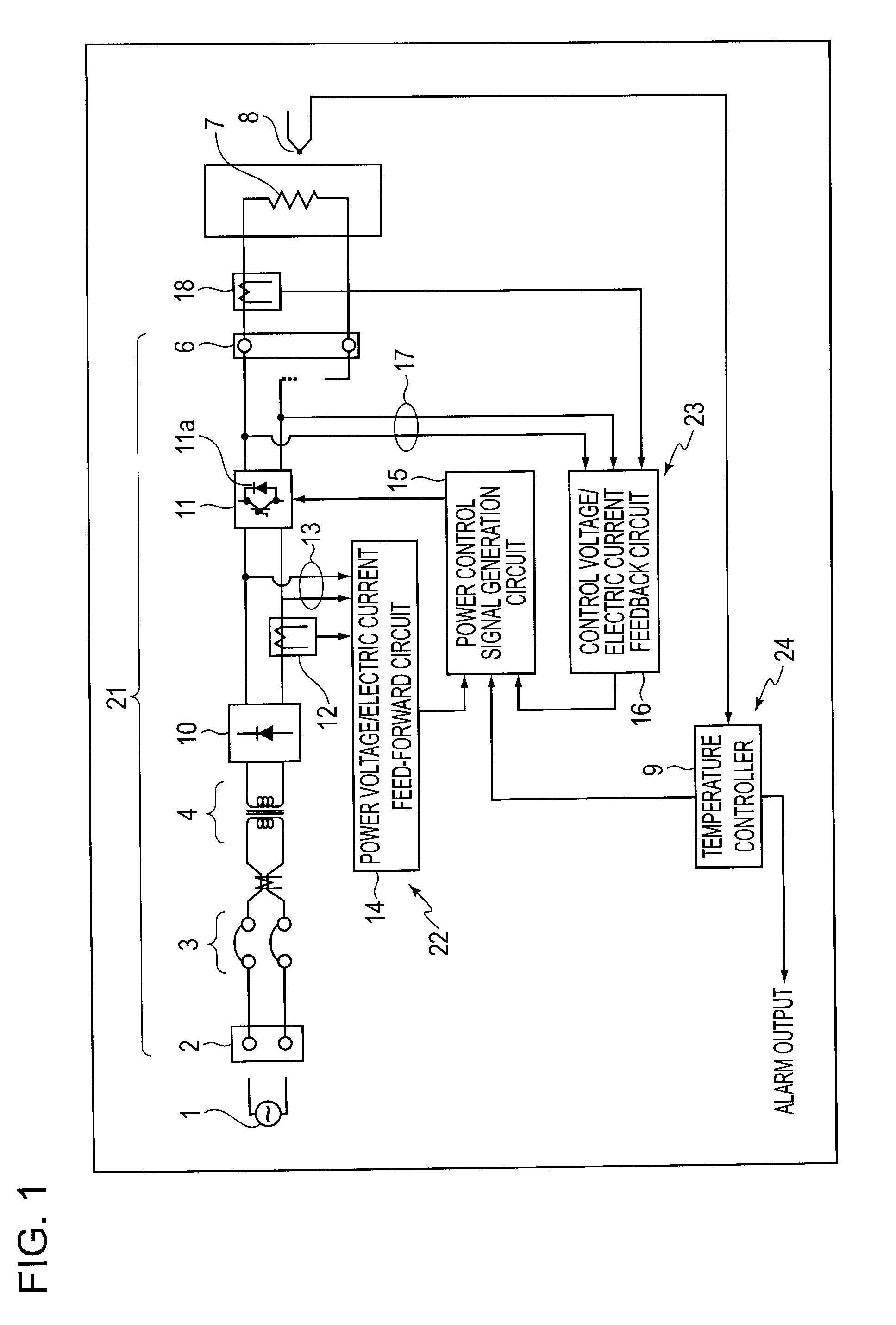 Power supply regulating apparatus, semiconductor manufacturing apparatus, method for controlling power to heater, and method for manufacturing semiconductor device