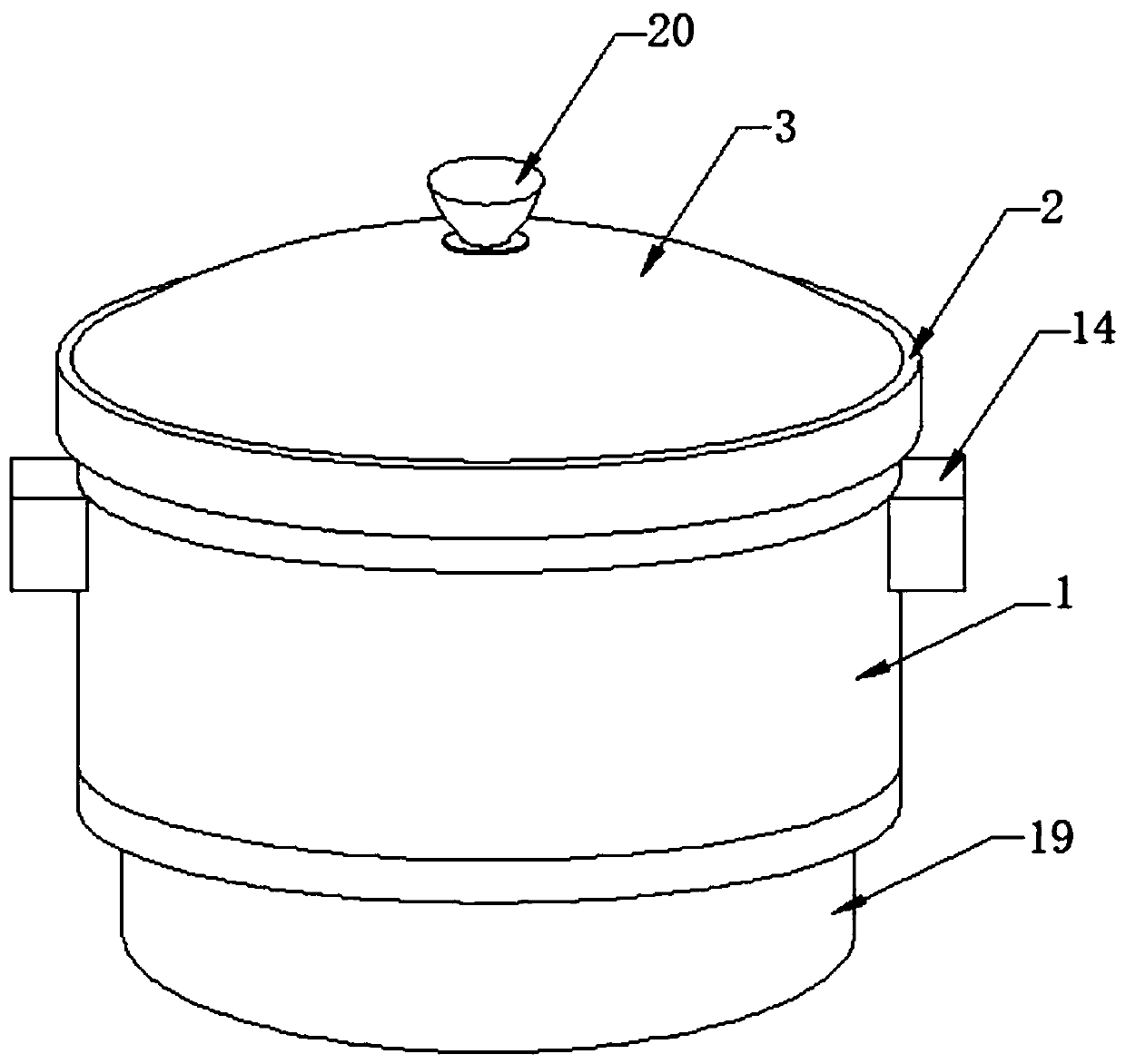 Novel fountain hot pot