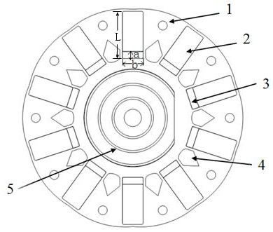 A method for obtaining the radial length of an ipm motor rotor and a strip-shaped heat-conducting material