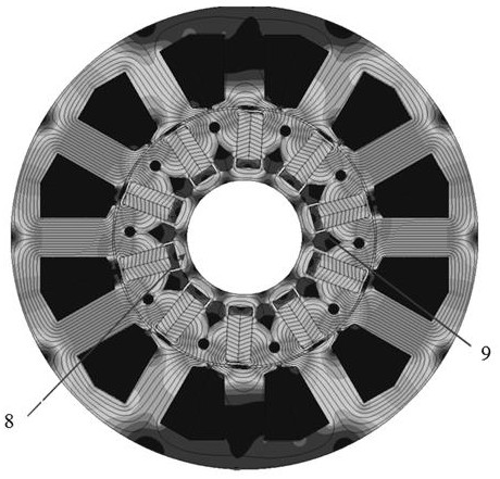 A method for obtaining the radial length of an ipm motor rotor and a strip-shaped heat-conducting material