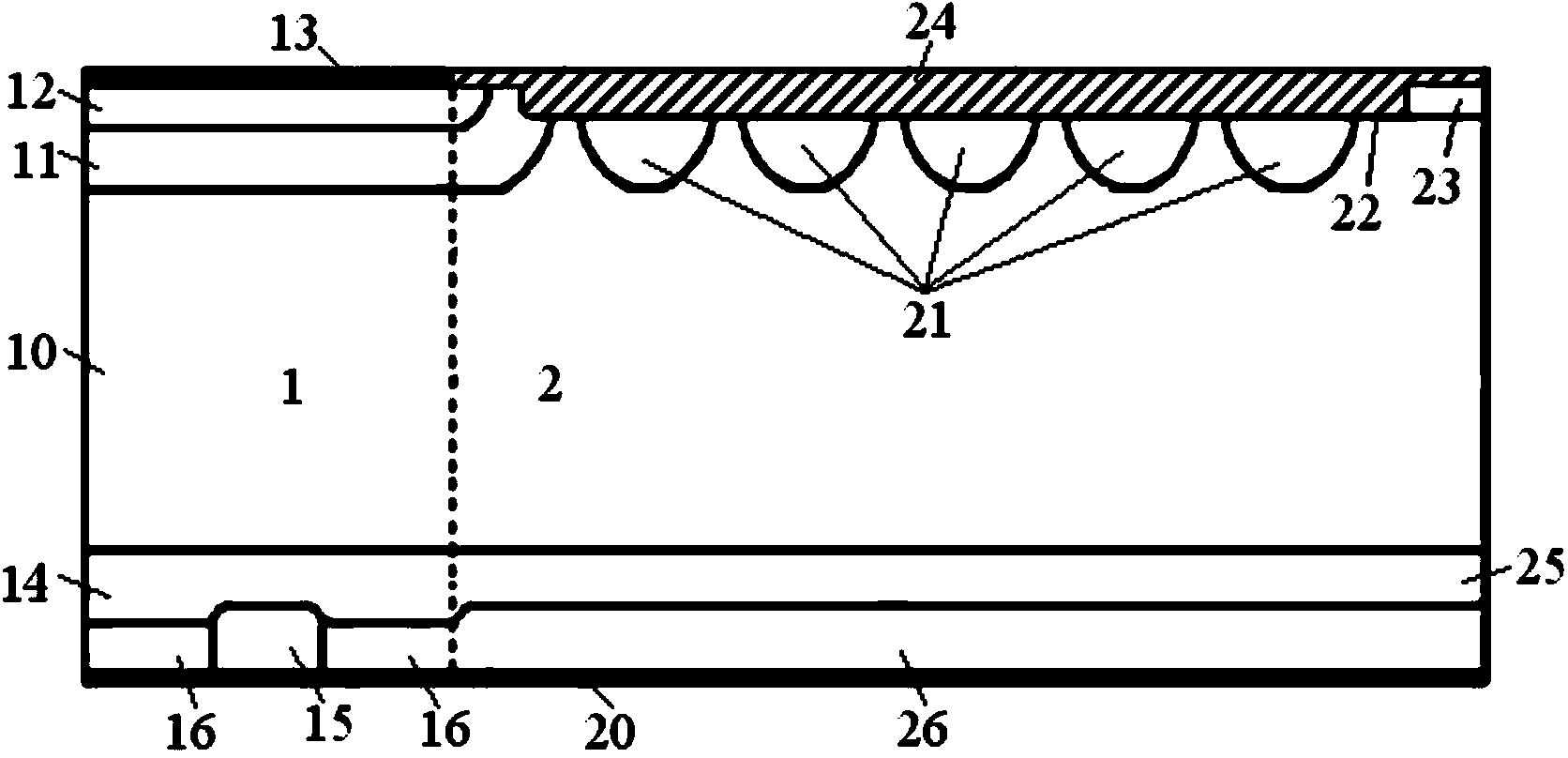 High-voltage rapid-soft-recovery diode and manufacturing method thereof