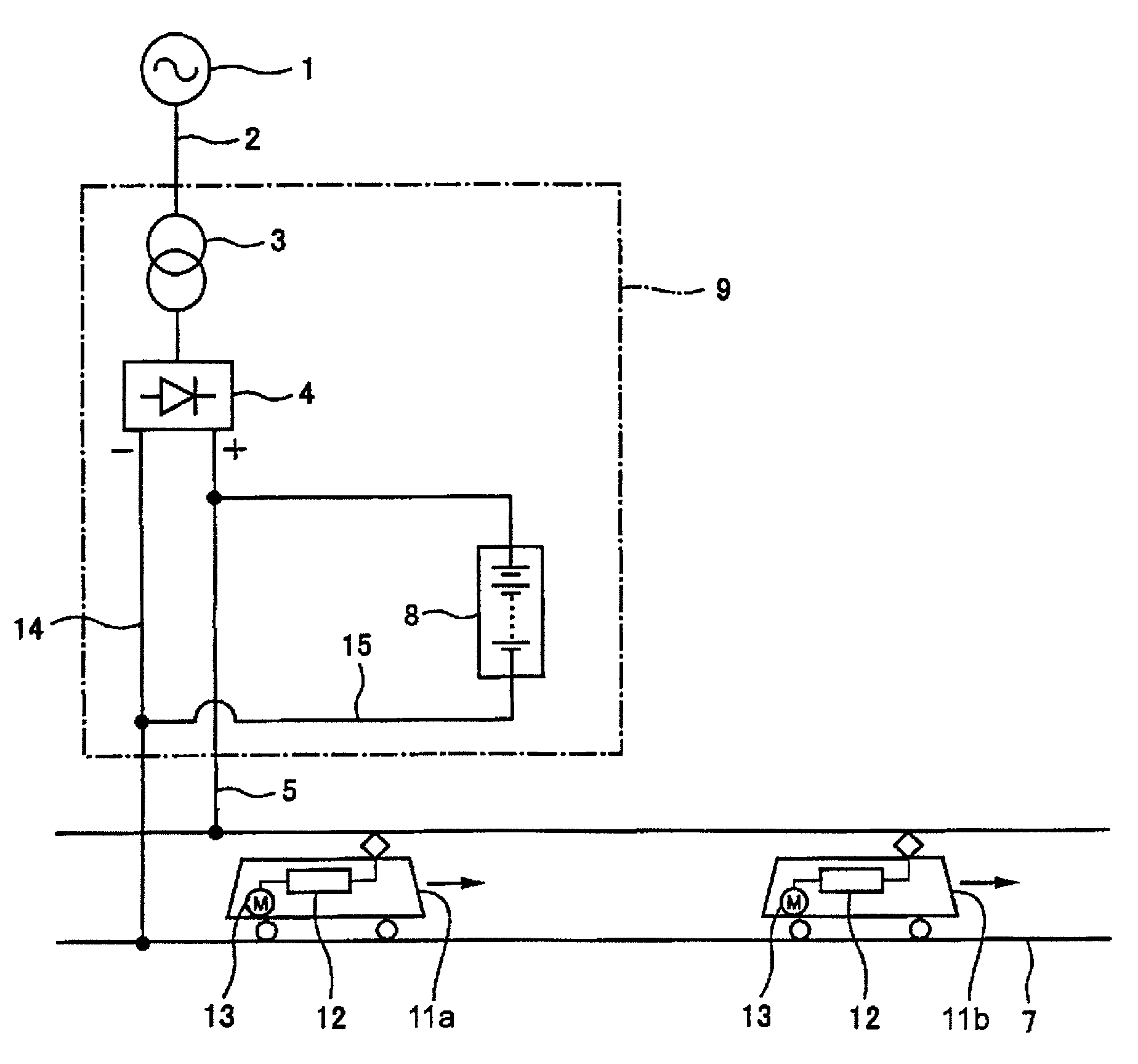 Electric railway power-supply system
