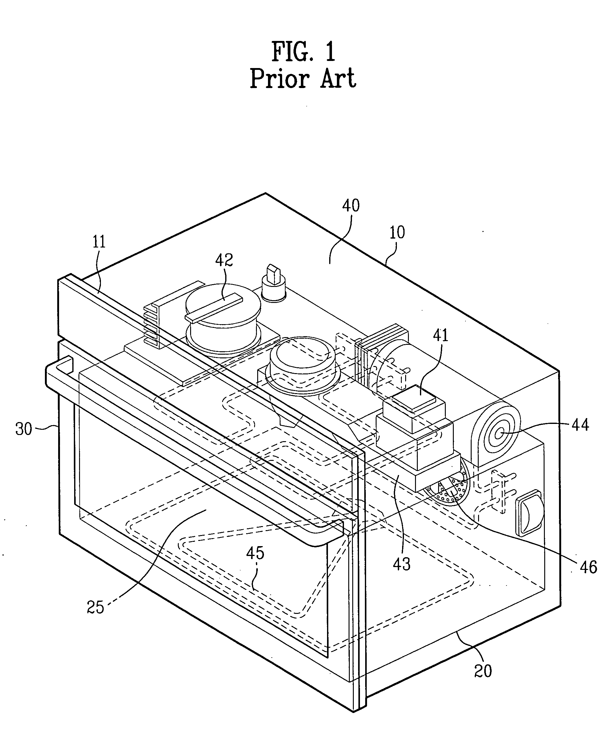 Door assembly of microwave oven