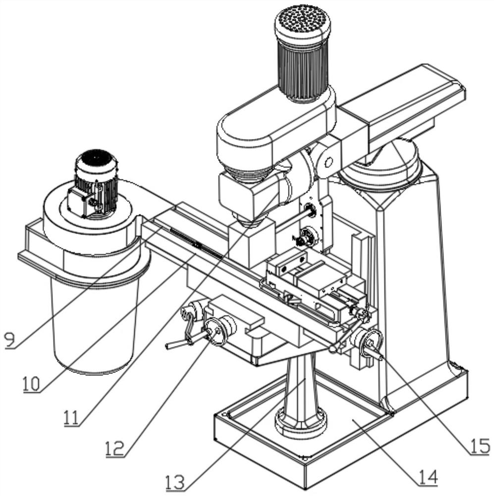Axial stable machining milling machine and machining method thereof