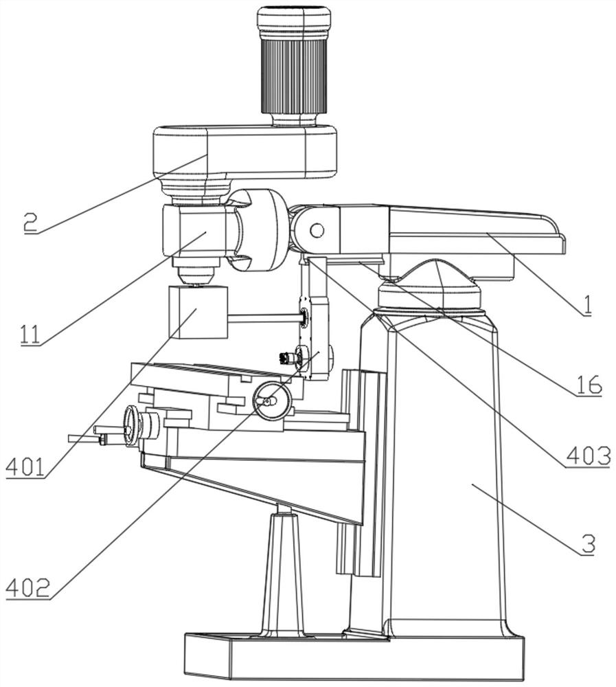 Axial stable machining milling machine and machining method thereof