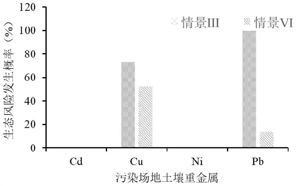 Contaminated site ecological risk evaluation method based on scenes