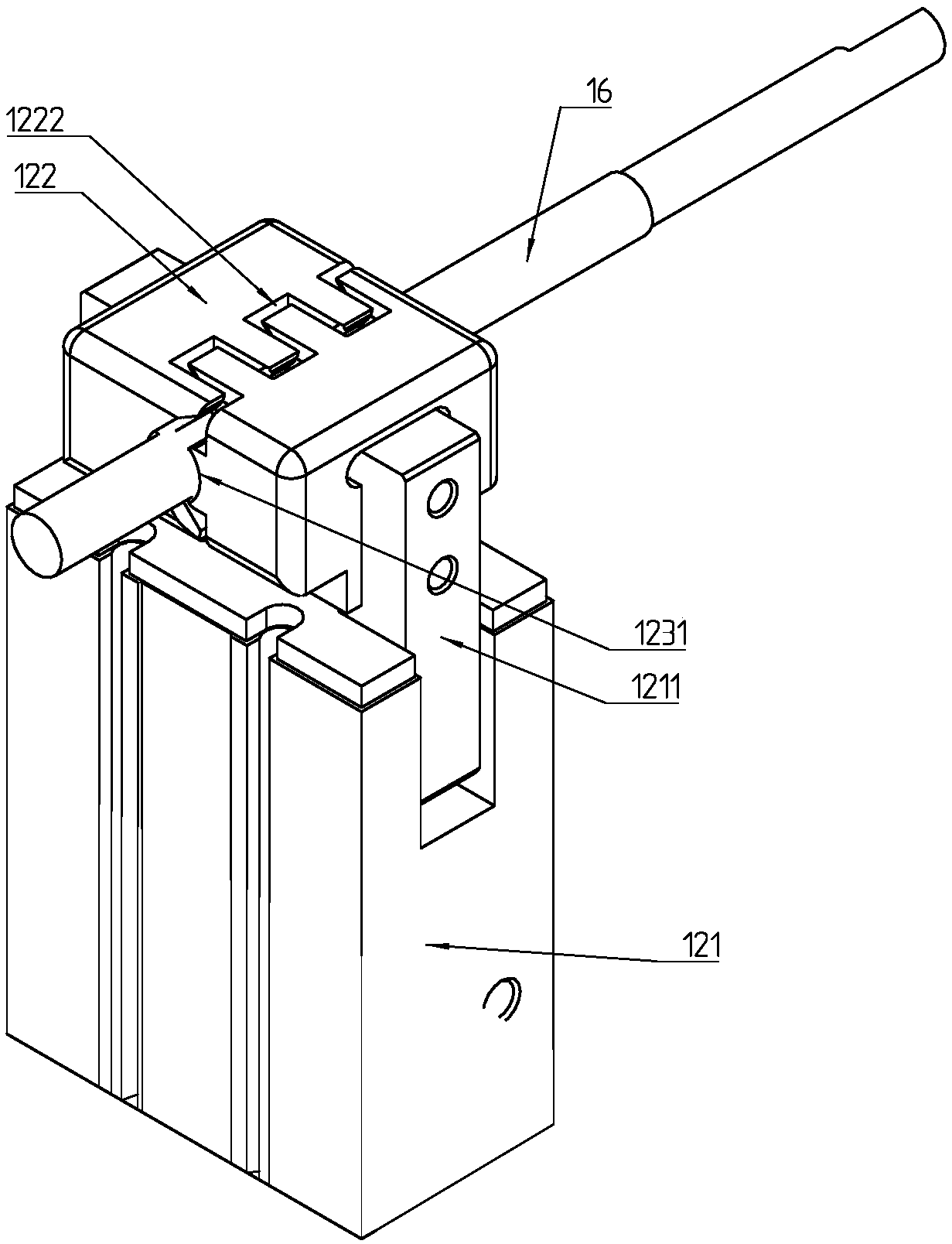 Full-automatic assembly machine track of split conductor plug