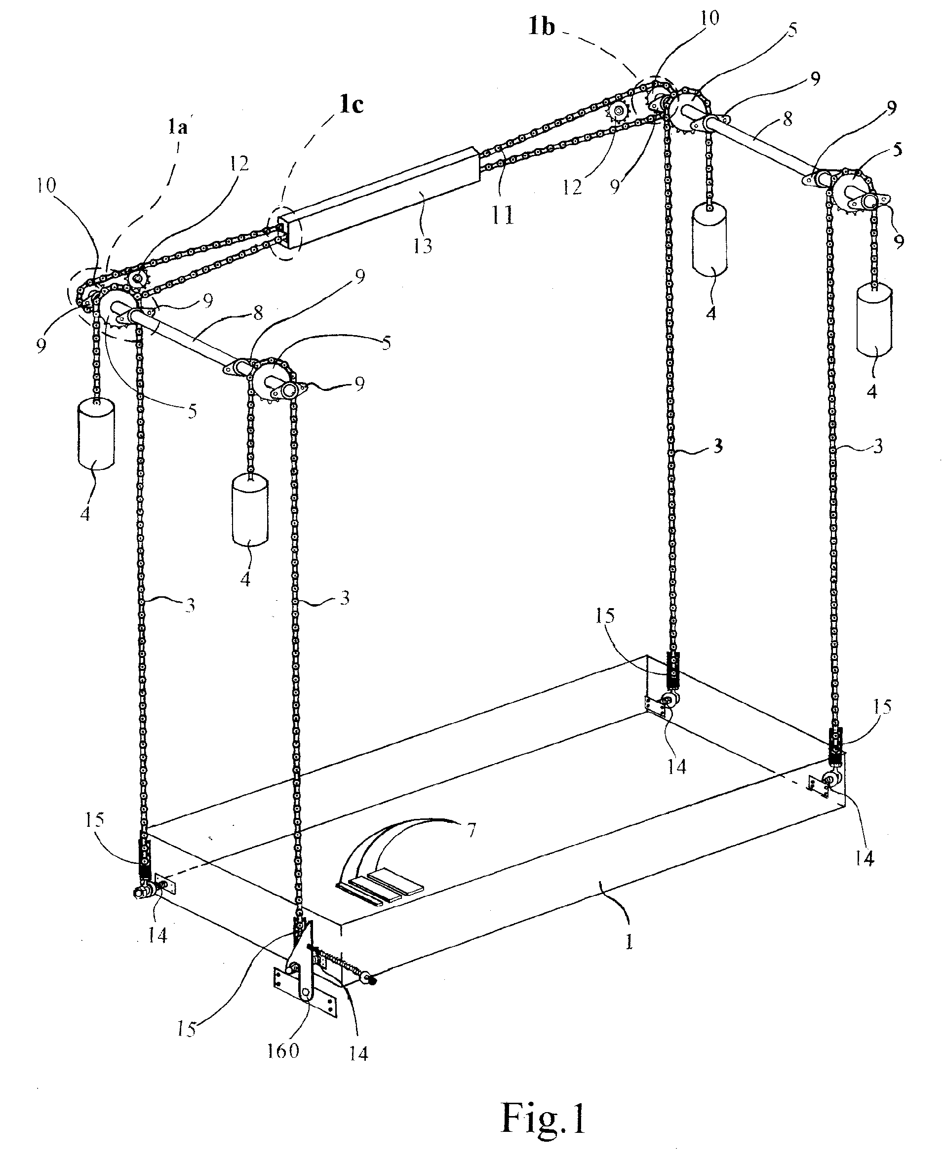 System and Method For Raising and Lowering a Bed