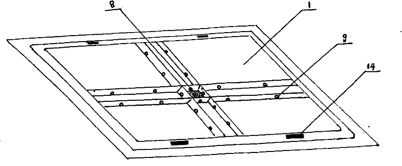 Breeding device on sludge, making method and breeding method