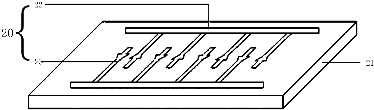 Chip structure of surface acoustic wave sensor and sensor