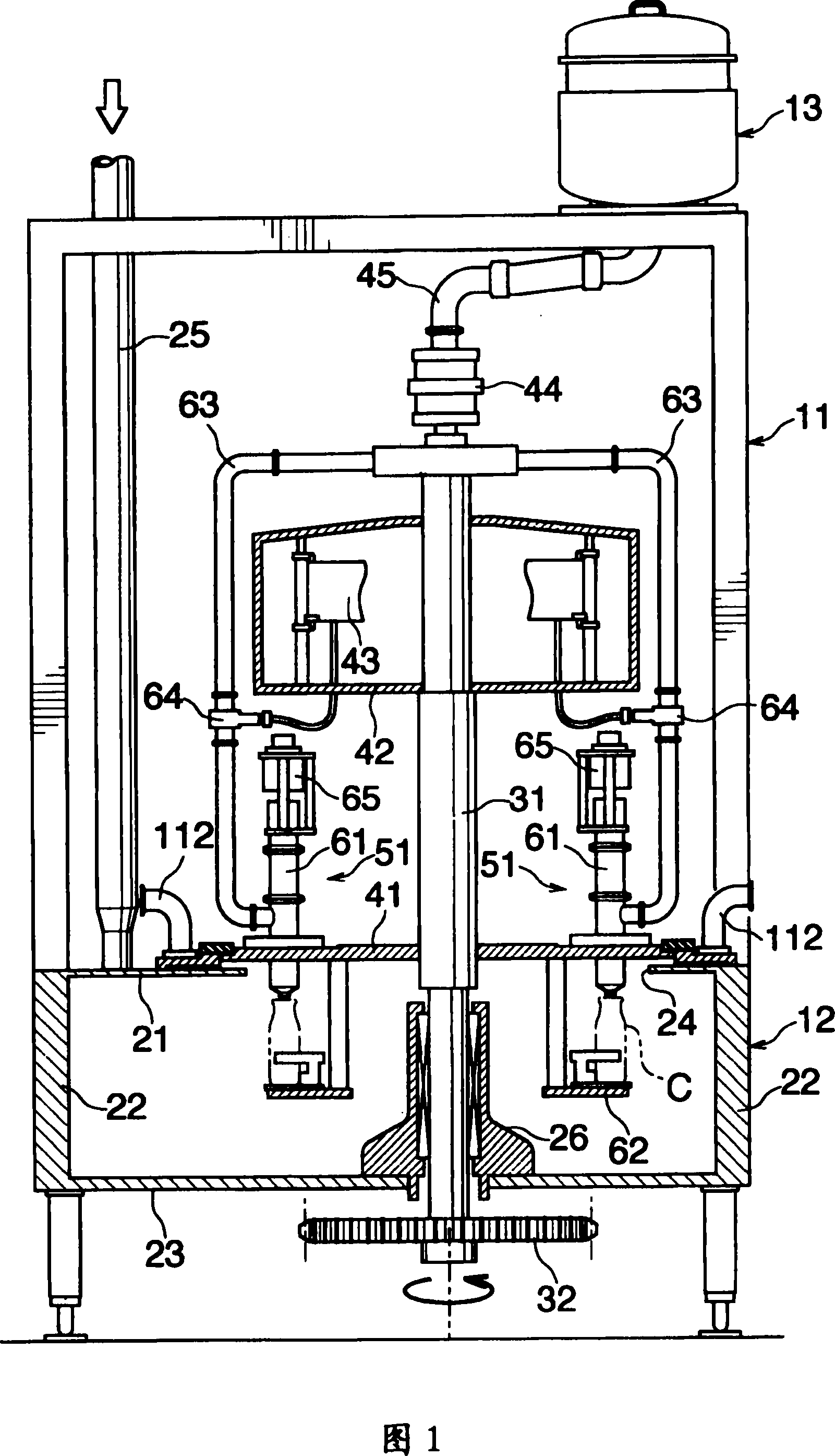 Rotary drum type sterilized filling device
