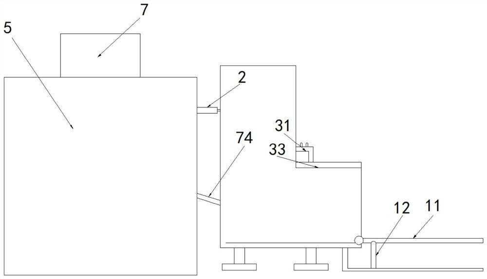 An automatic feeder for feeding ducks in an ecological orchard