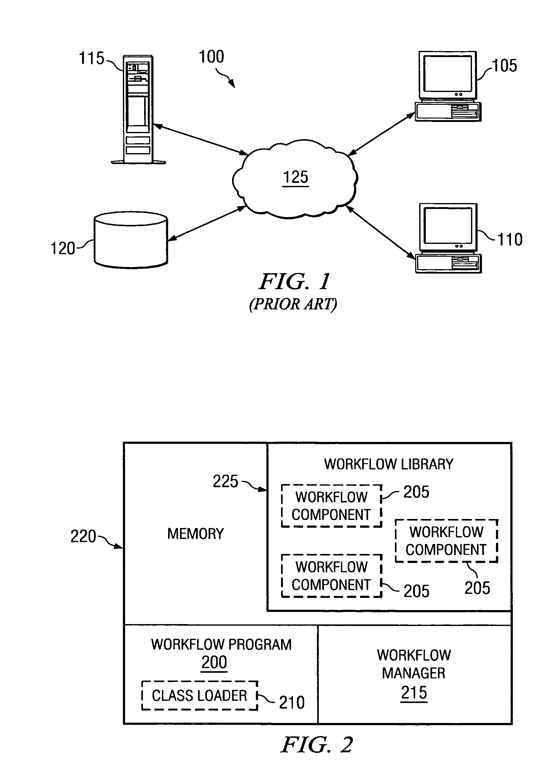 Workflow application having linked workflow components