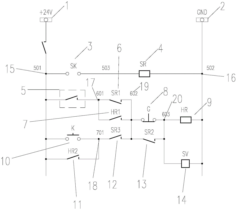 Non-disturbance switching control loop and control method of single solenoid valve