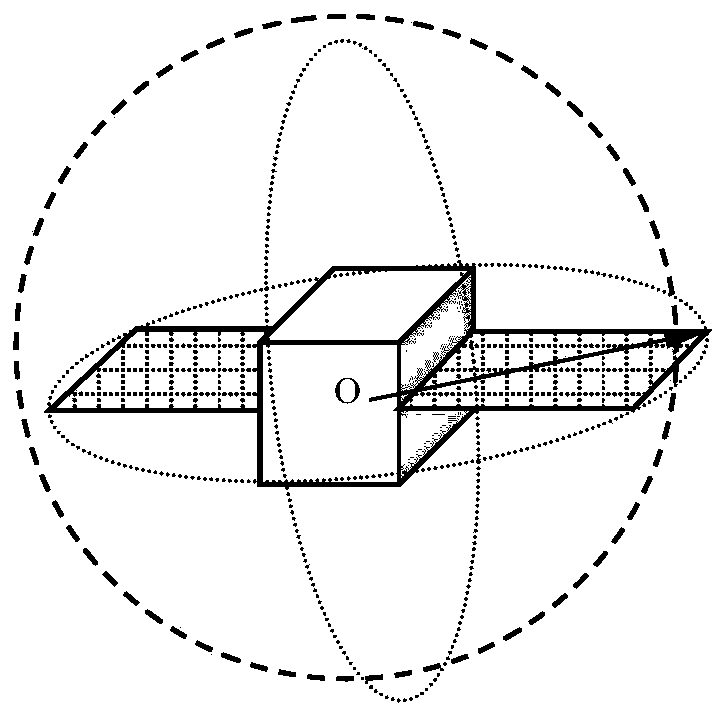 Space rolling target intermittent contact type racemization method based on relative ellipse configuration