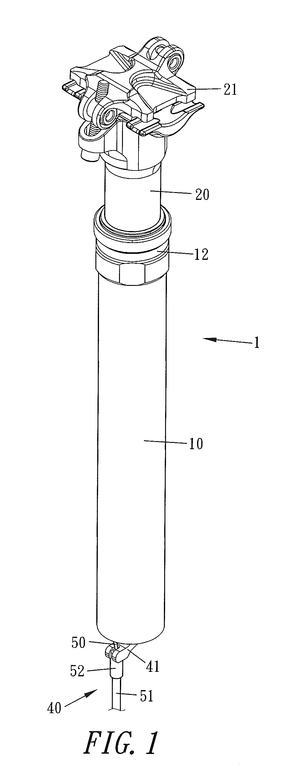 Height adjusting device for a bicycle seat post