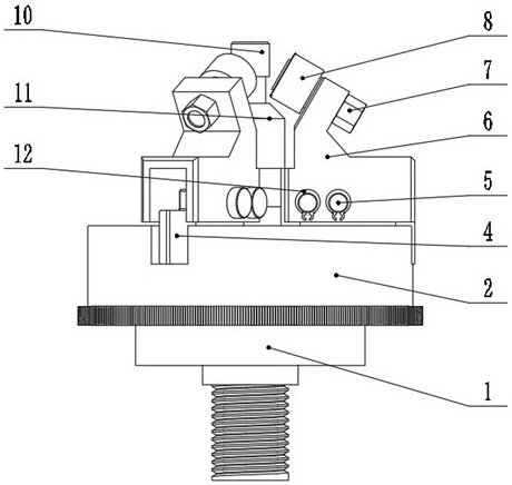Reducing roll riveting mounting tool for knuckle bearing