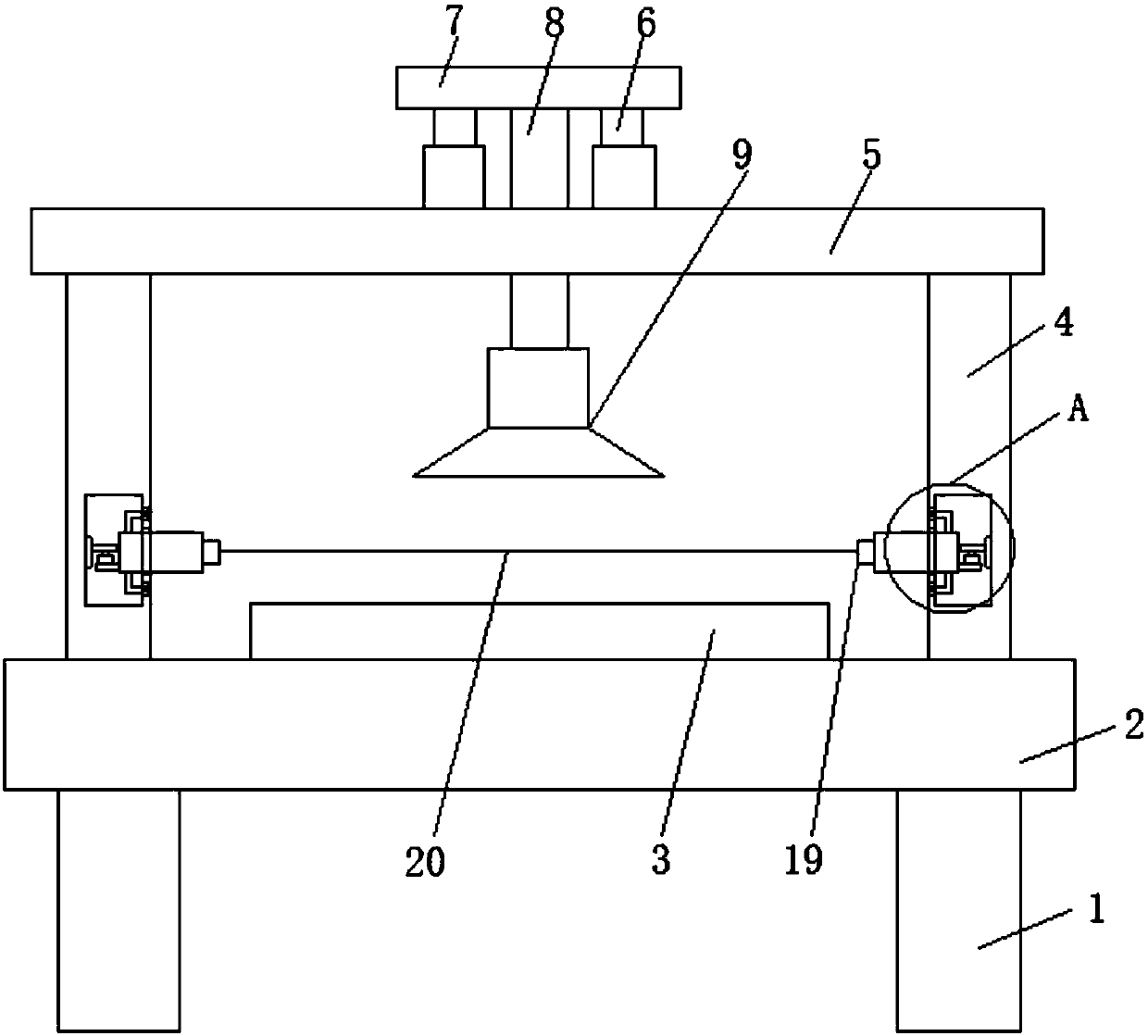 Dismounting device and dismounting method for touch screen and liquid crystal display screen