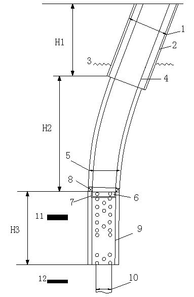 Well structure of pressure-releasing coal bed gas ground extraction well and arrangement method thereof