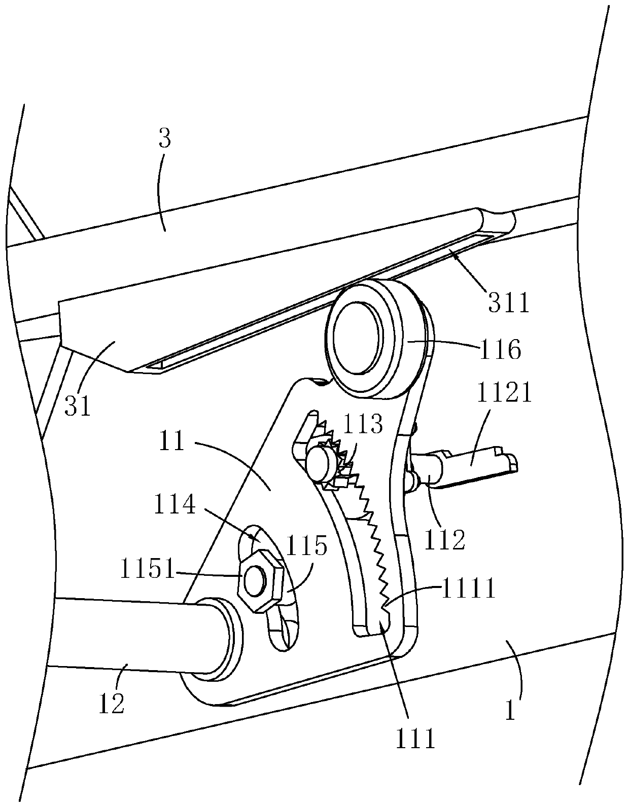 Seat cushion inclination adjusting structure