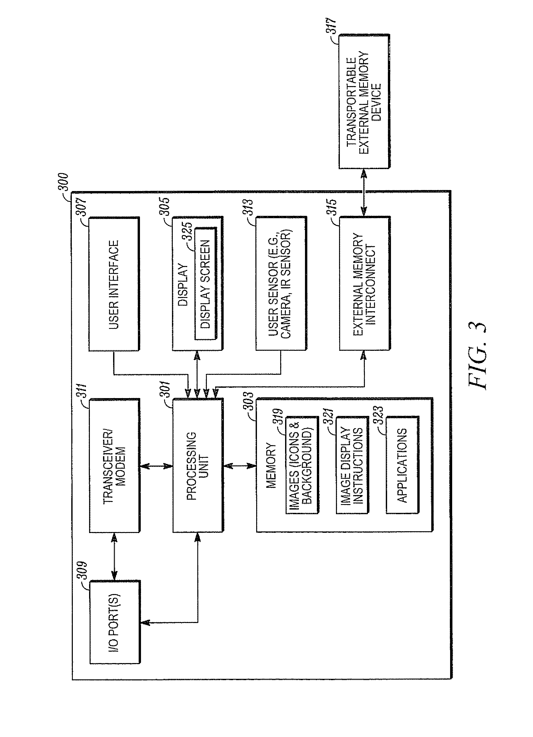 Electronic device and method for displaying a background setting together with icons and/or application windows on a display screen thereof