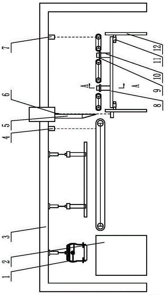 Automatic discharging and stacking equipment for automobile steel plate springs