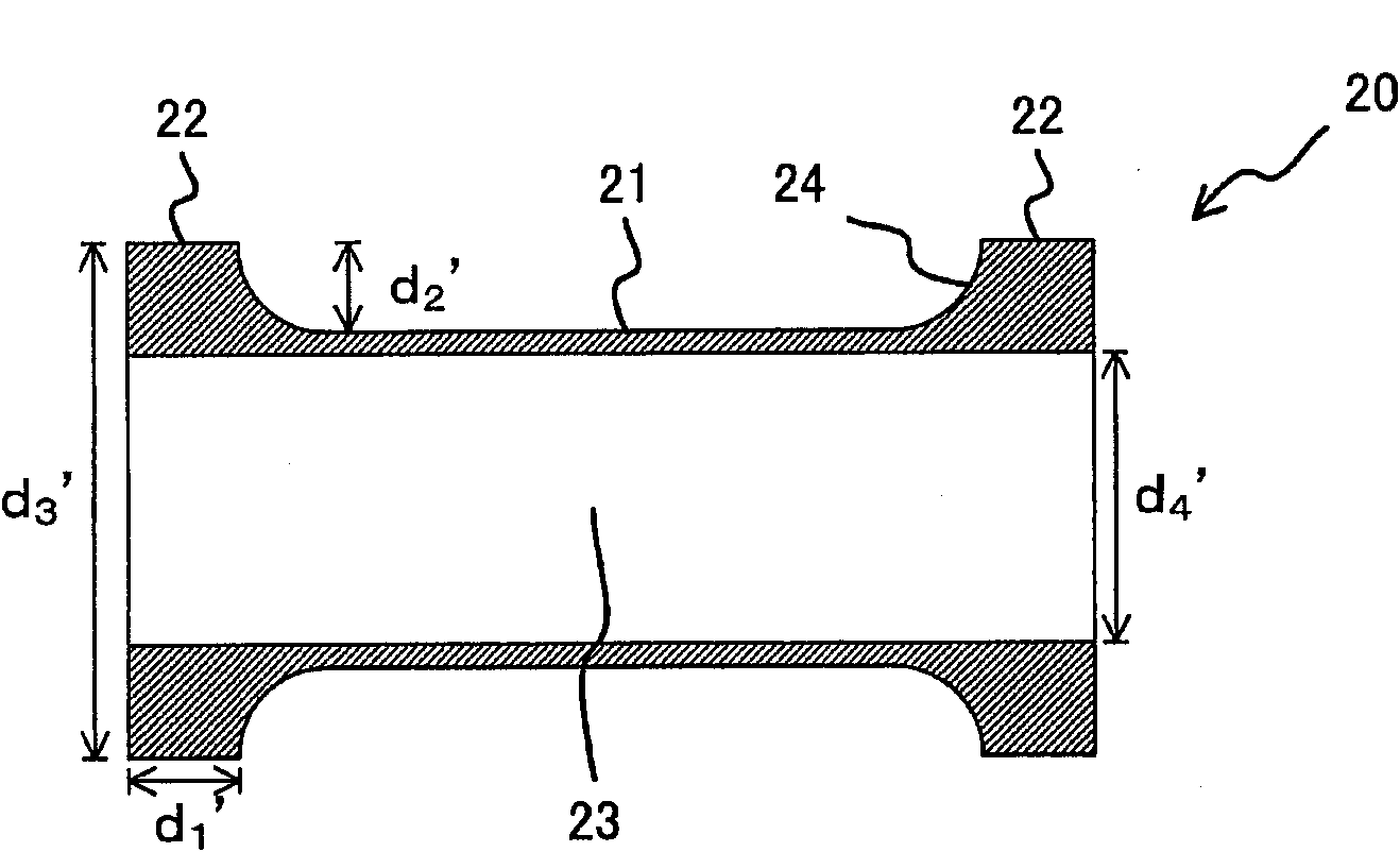 Winding core and wafer-processing belt wound on same