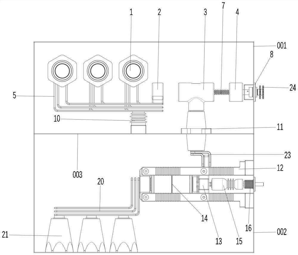 Double-air-chamber high-voltage switch air box