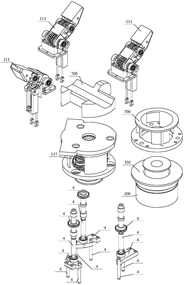 Coupling adaptive three-finger differential robot gripper device with tendon-rope transmission