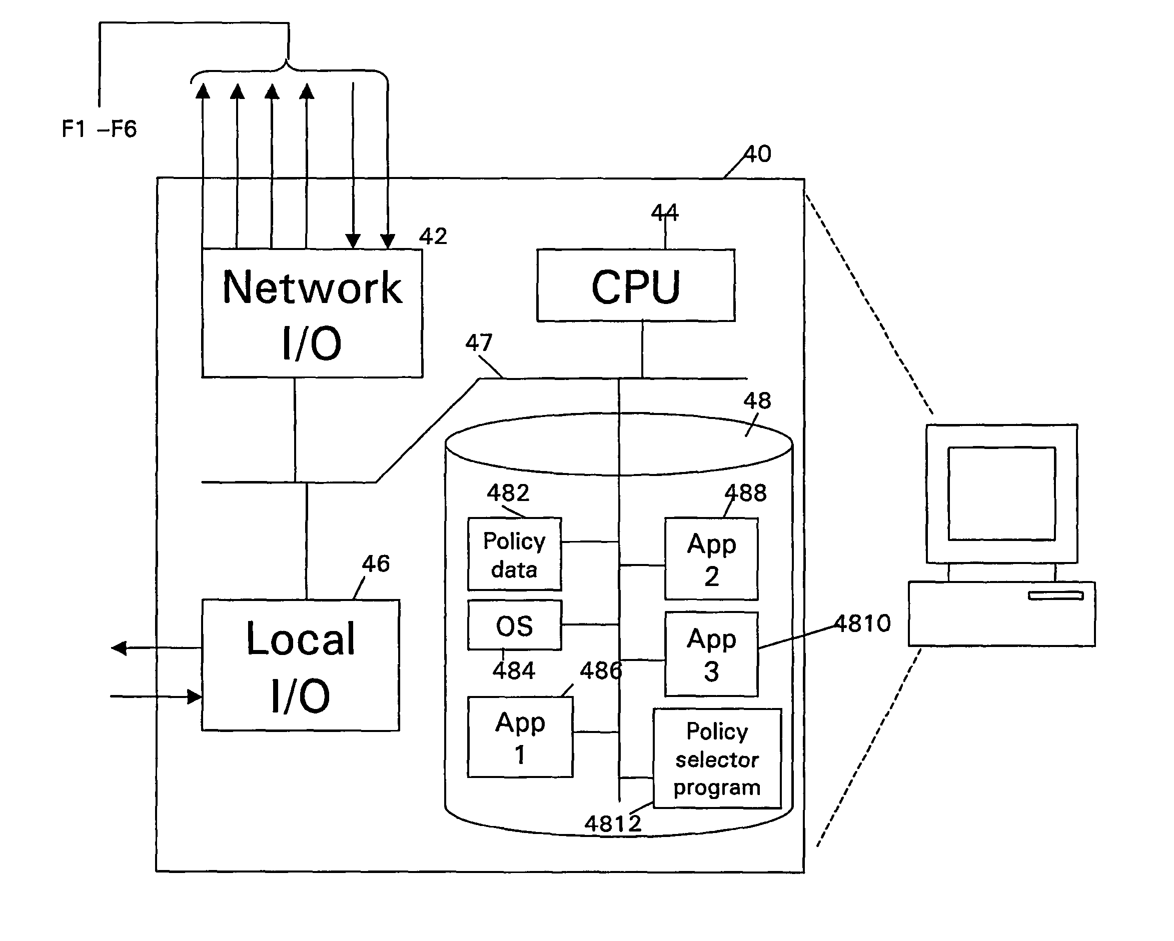 Method and apparatus for selecting user policies