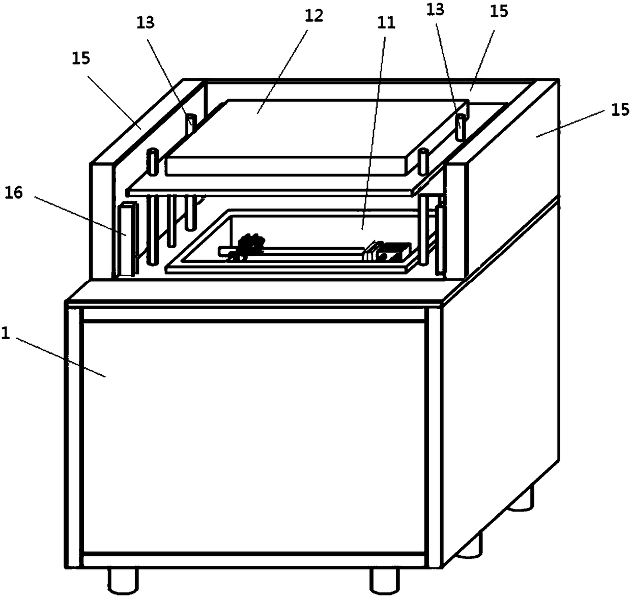 Sealing test device and test method