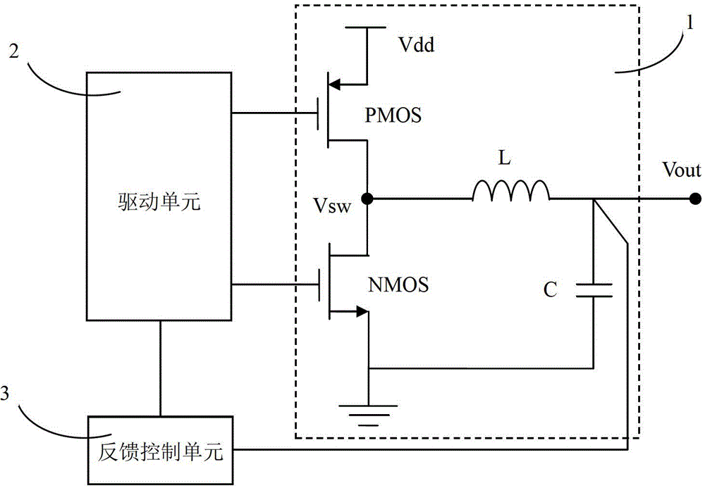 Adaptive sectional driving DC-DC converter
