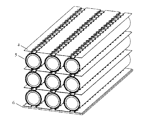 Current collection component of anode supporting tube type solid oxide fuel cell and application thereof